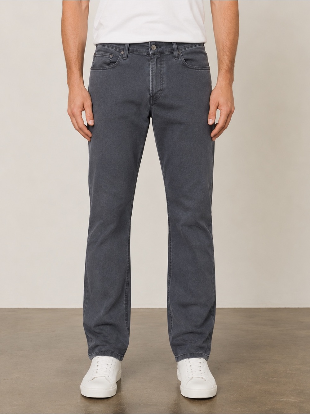 AG Adriano Goldschmied Everett Slim Straight Jeans 38x34 Gray Stretch Denim